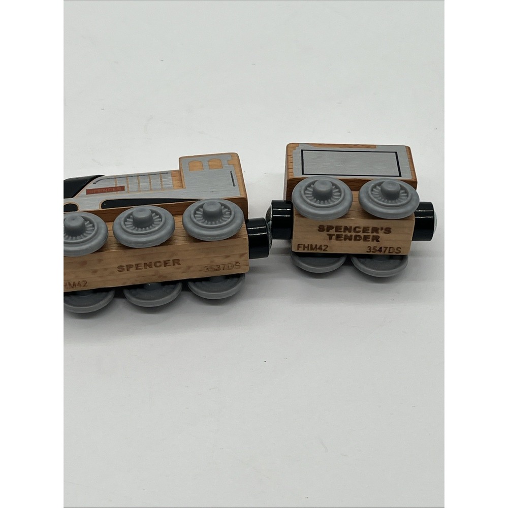Thomas & Friends Wood Spencer Engine & Tender Set FHM42 Wooden Railway Train - Picture 16 of 16